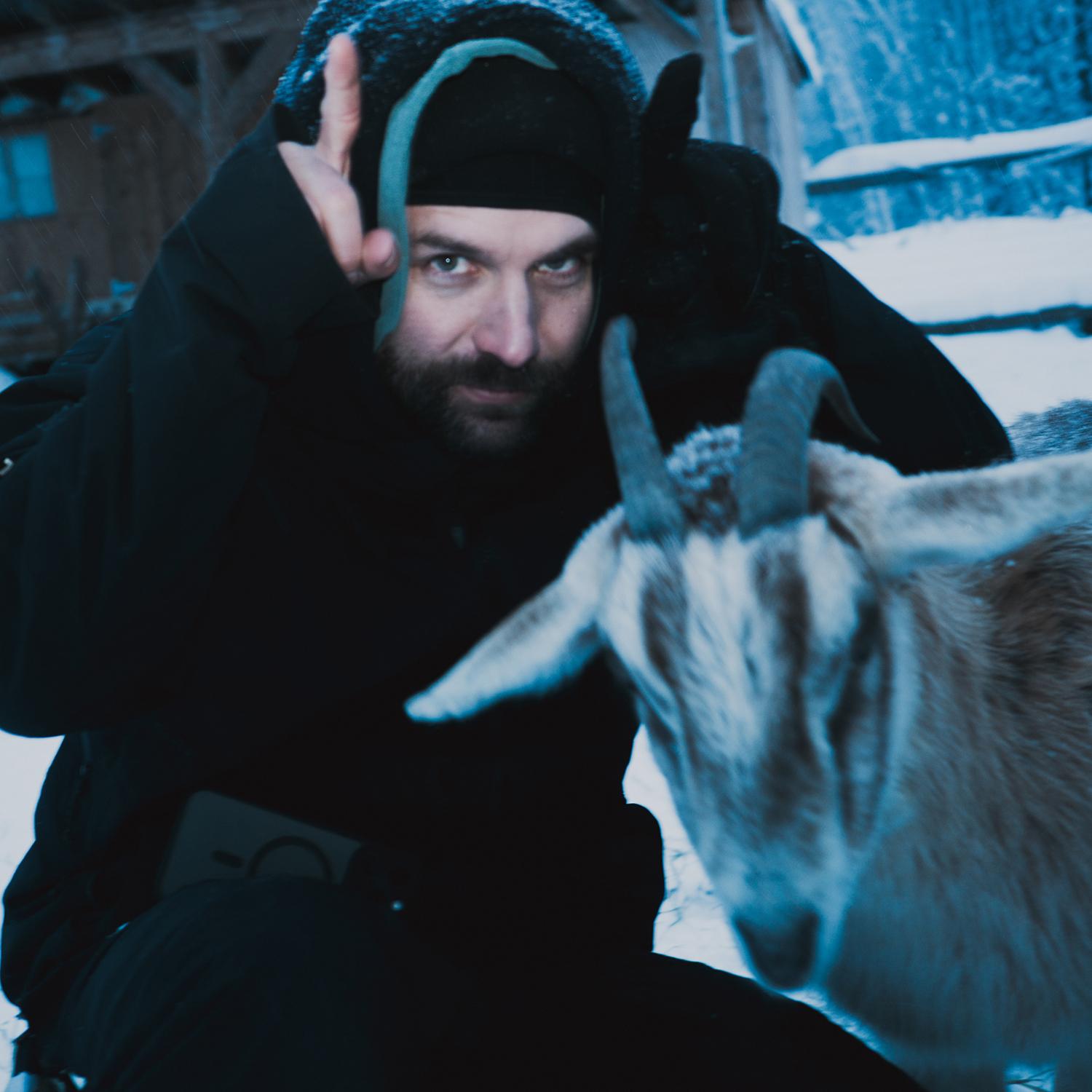 Across Canada Voices are Rising - Man with goat Across Canada Voices are Rising - Man with goat